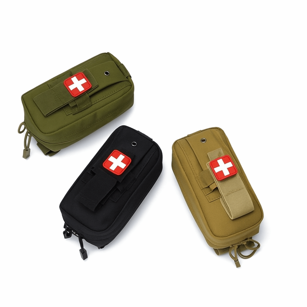 First Aid Bag Kit - ชุดปฐมพยาบาลแบบพกพาพร้อมฐานติดตั้งที่ขา น้ำหนักเบา ชุดอุปกรณ์ช่วยเหลือฉุกเฉิน กระเป๋าเครื่องมืออเนกประสงค์ทนทานต่อการสึกหรอ
