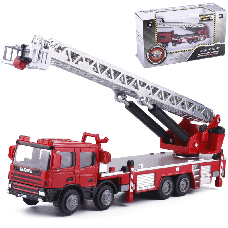 Fire Escape Ladder - ล้อแม็ก1:50บันได Fire รุ่นเครื่องยนต์คุณภาพสูงประณีตบันไดดับเพลิงรถบรรทุก,โลหะผสมปลอม,จัดส่งฟรี