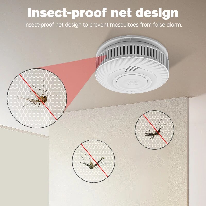 1 PC เครื่องตรวจจับควันคําเตือ - Smoke Detector Interconnected บทวิจารณ์และราคา